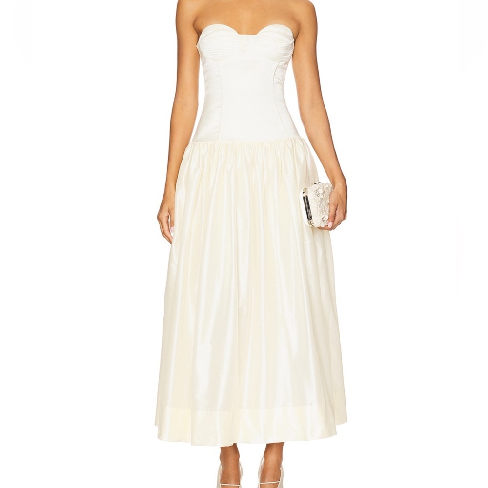 Anna October Strapless Cream Dress